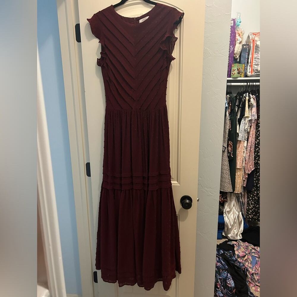 Bohme Elegant Burgundy Evening Gown